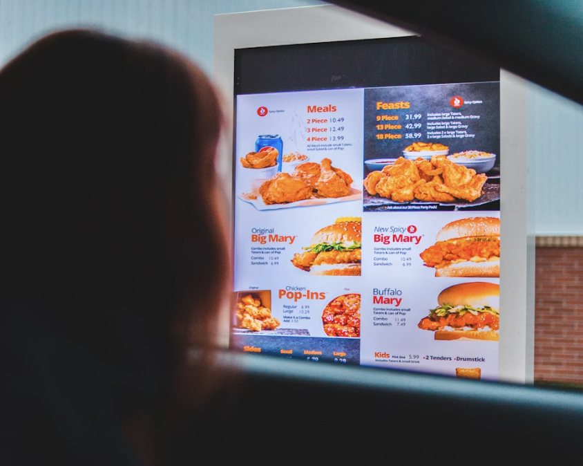 Drive-through digital menu board
