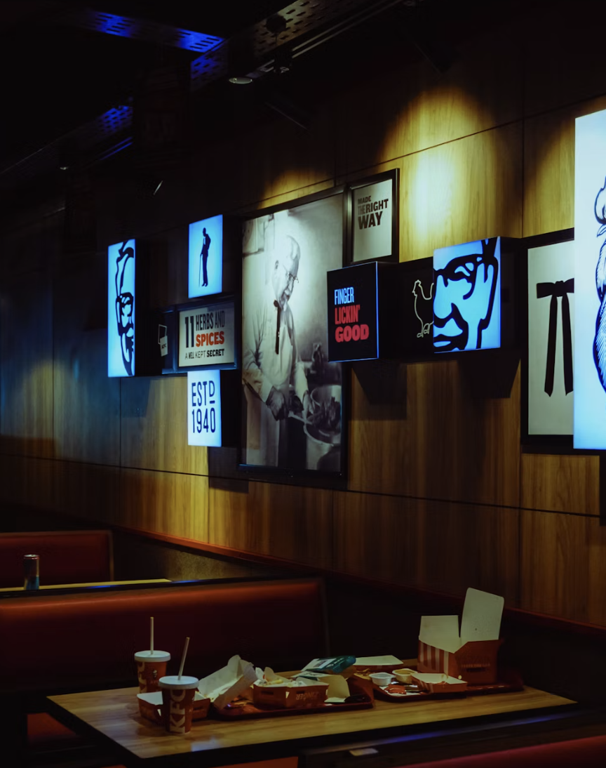 Restaurant digital banner display